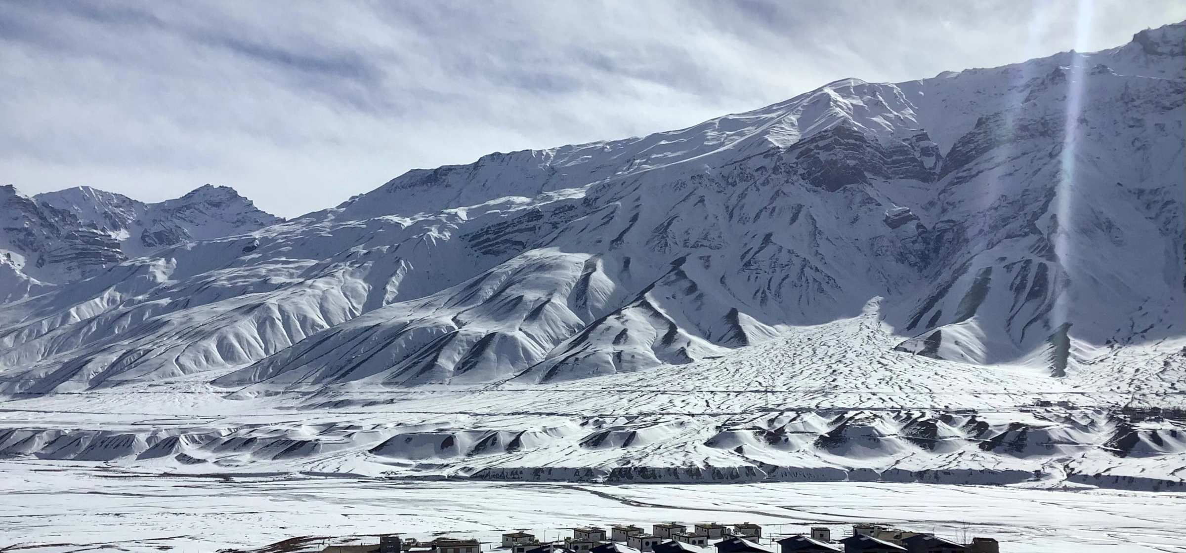 Snow-dusted mountains above the Spiti valley