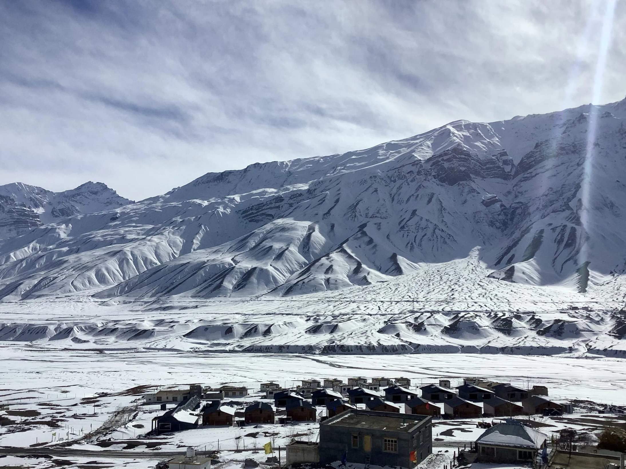 Snow-dusted mountains above the Spiti valley